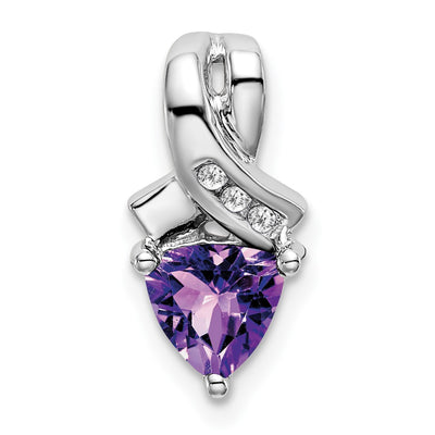14K white gold diamond pendant