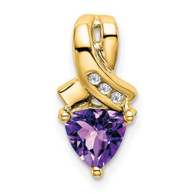 14K gold diamond pendant