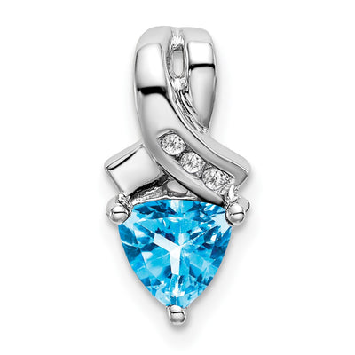14K white gold diamond pendant