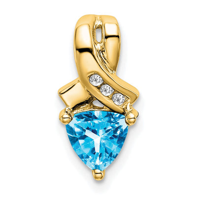 14K gold diamond pendant