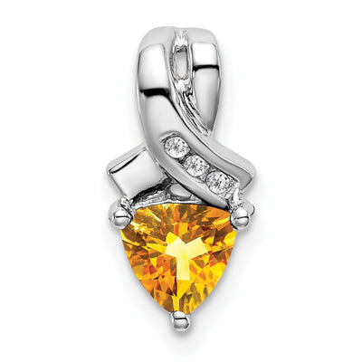 14K white gold diamond pendant