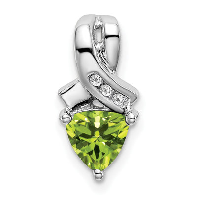 14K white gold diamond pendant