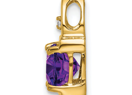 14k Amethyst and Diamond Pendant