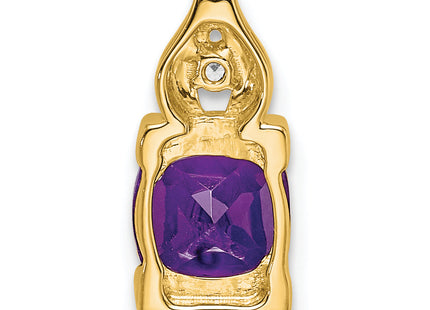 14k Amethyst and Diamond Pendant