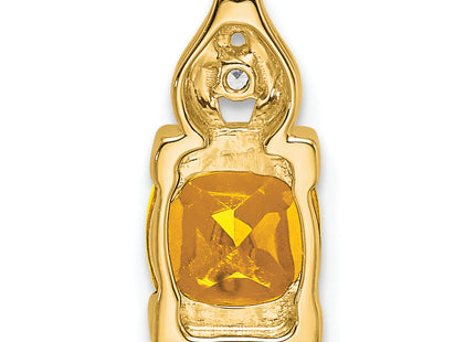 14K Citrine and Diamond Pendant