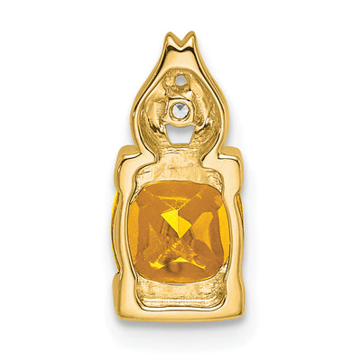 14K Citrine and Diamond Pendant
