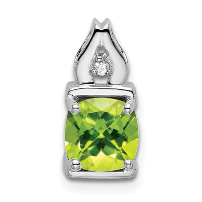 14K white gold diamond pendant