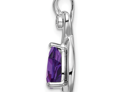 14K white gold diamond pendant, alternate view