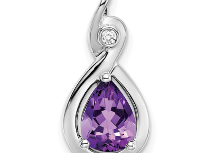14K white gold diamond pendant