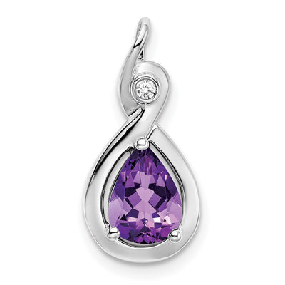 14K white gold diamond pendant