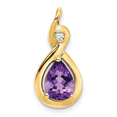 14K gold diamond pendant
