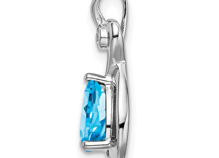 14K white gold diamond pendant, alternate view