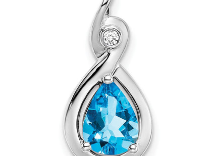 14K white gold diamond pendant
