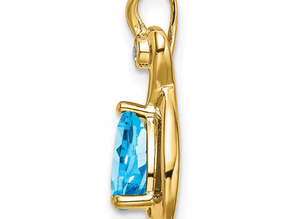 14K gold diamond pendant, alternate view