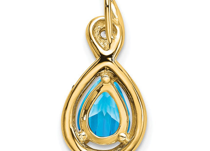 14K gold diamond pendant, further view