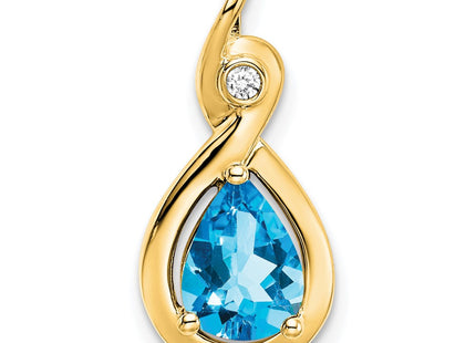 14K gold diamond pendant