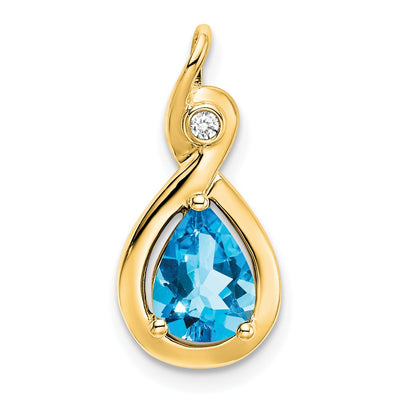 14K gold diamond pendant