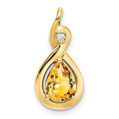 14K gold diamond pendant