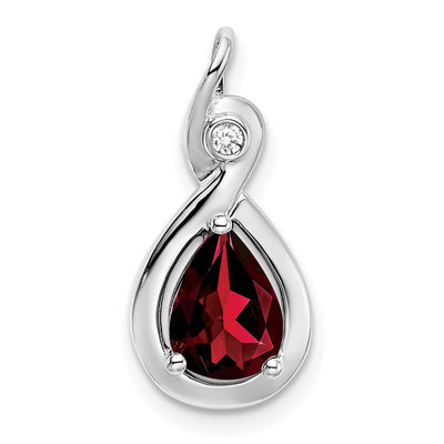 14K white gold diamond pendant