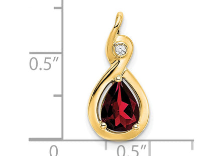 14K gold diamond pendant, another view