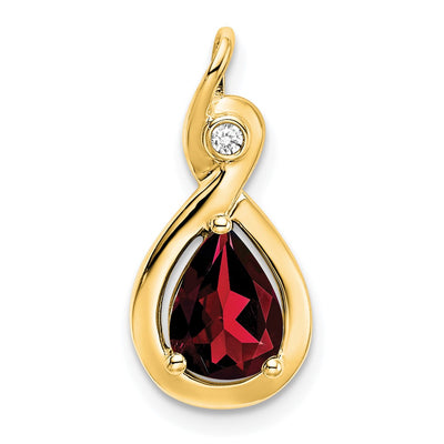 14K gold diamond pendant