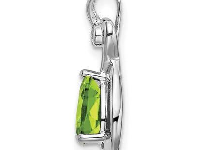 14K white gold diamond pendant, alternate view