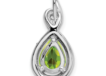 14K white gold diamond pendant, further view