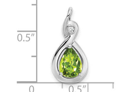 14K white gold diamond pendant, another view