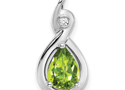 14K white gold diamond pendant