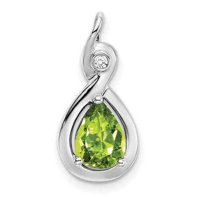 14K white gold diamond pendant