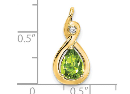14K gold diamond pendant, another view