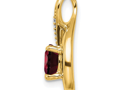 14K gold diamond pendant, alternate view
