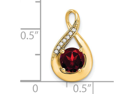 14K gold diamond pendant, another view