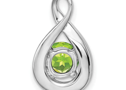 14k White Gold Peridot and Diamond Pendant (Style PM7056)