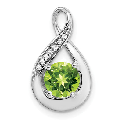14K white gold diamond pendant
