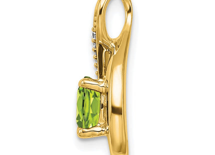 14K gold diamond pendant, alternate view