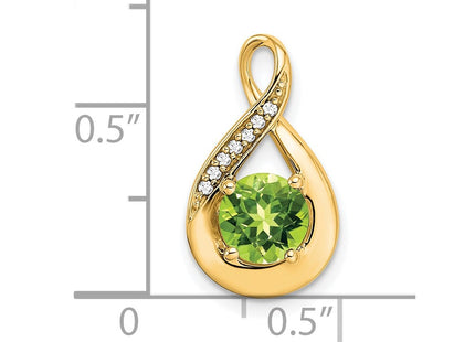 14K gold diamond pendant, another view