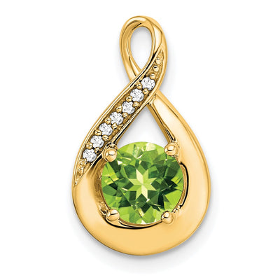 14K gold diamond pendant