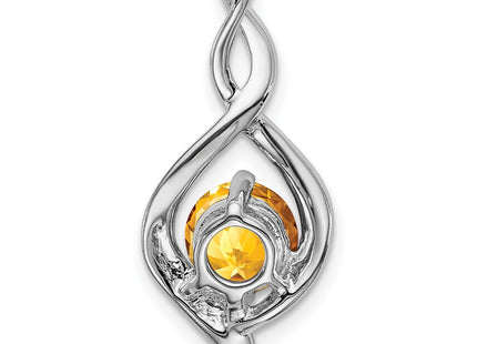 14K white gold diamond pendant, further view