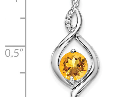 14K white gold diamond pendant, another view