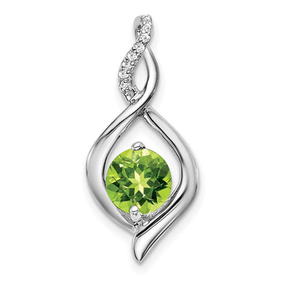 14K white gold diamond pendant