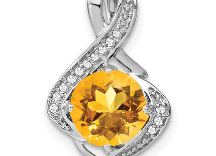 14K white gold diamond pendant