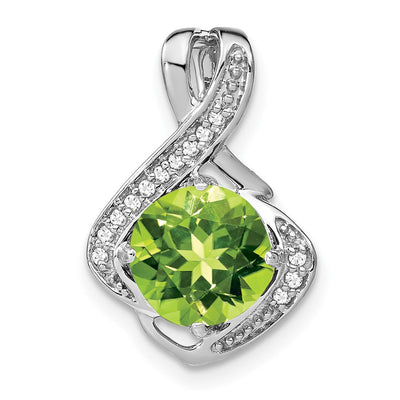 14K white gold diamond chain