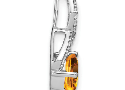 14K white gold diamond pendant, alternate view