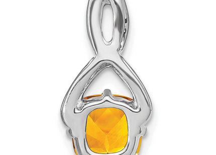 14K white gold diamond pendant, further view
