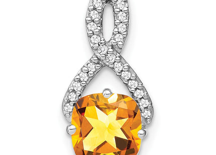 14K white gold diamond pendant
