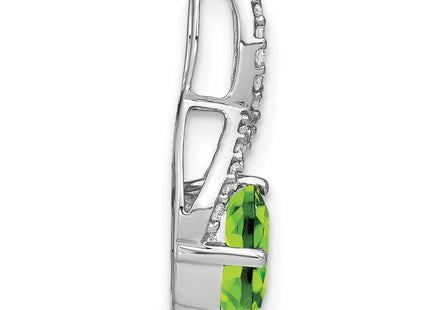 14K white gold diamond pendant, alternate view