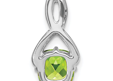 14K white gold diamond pendant, further view