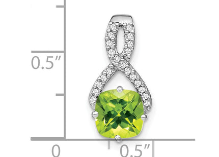 14K white gold diamond pendant, another view