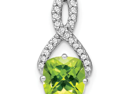 14K white gold diamond pendant